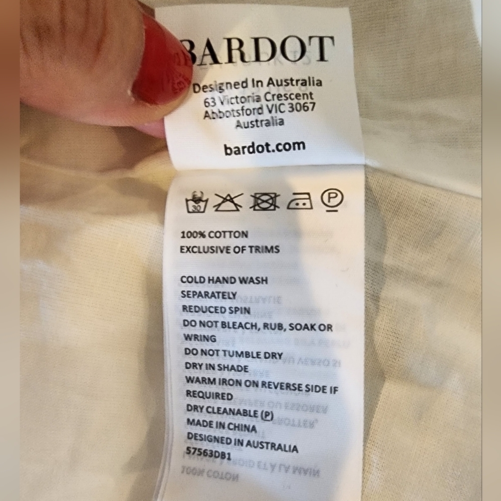 BARDOT by REVOLVE SOPHIA EYELET FABRIC OFF SHOULDERS MINO DRESS FULL LINED LARGE - Picture 7 of 14